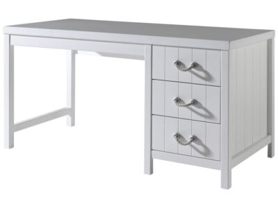 Total white scrivania legno laccato bianco shabby stile marina - immagine 2