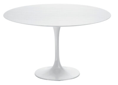 Tavolo tondo lucido eero saarinen tulip bianco 120cm rotondo - immagine 4