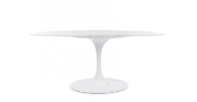 Tavolo Saarinen Tulip laccato bianco ovale 199 cm semi-lucido - immagine 3