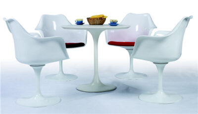 Tavolo pranzo Saarinen Tulip bianco diam 70 cm laccato lucido - immagine 2