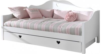 Cuore bianco divano letto bambina cuori spondine - immagine 2